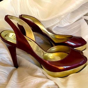 Patent platform sling backs